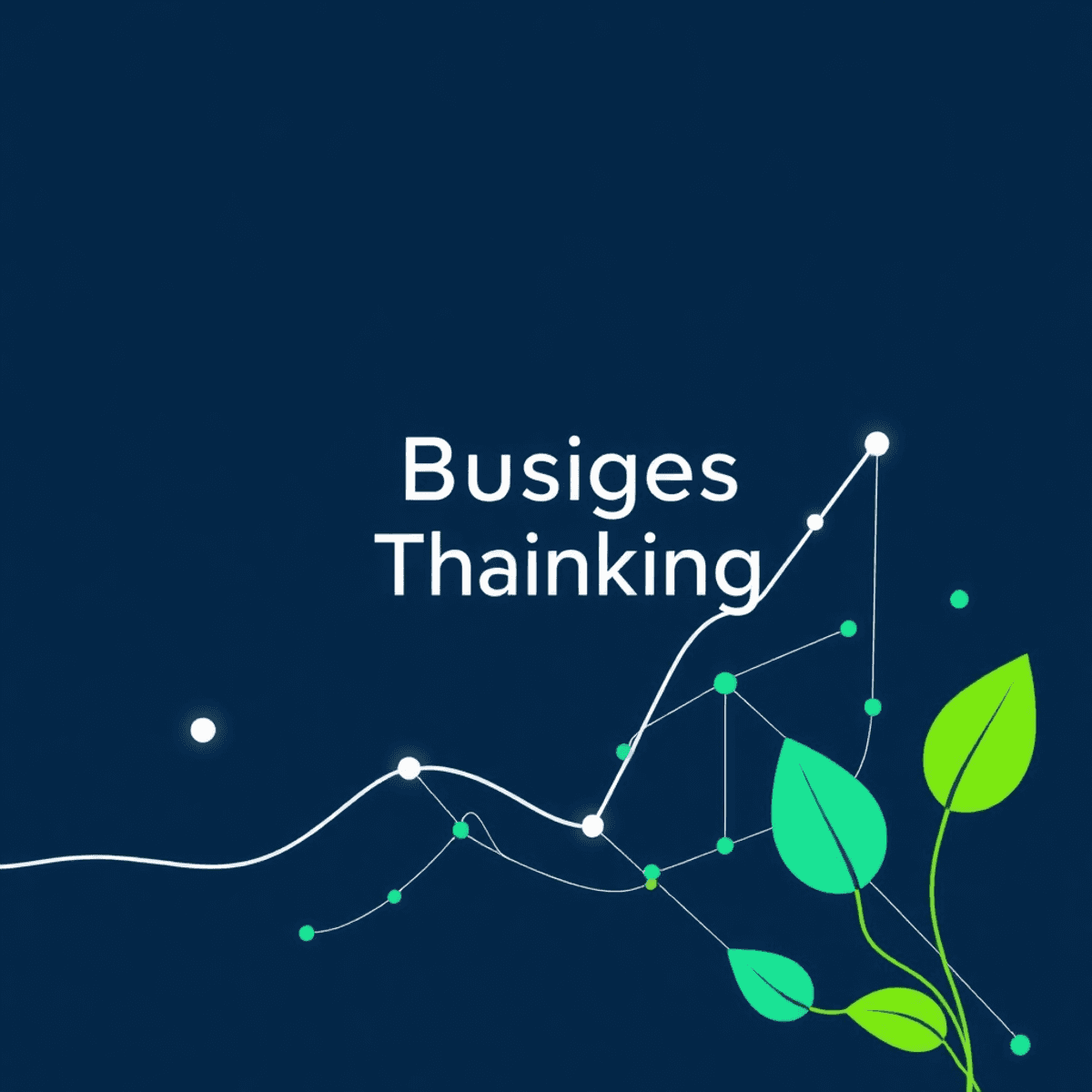 Abstract geometric shapes and flowing lines in blues and greens symbolize business growth, innovation, and sustainability with digital network patt...