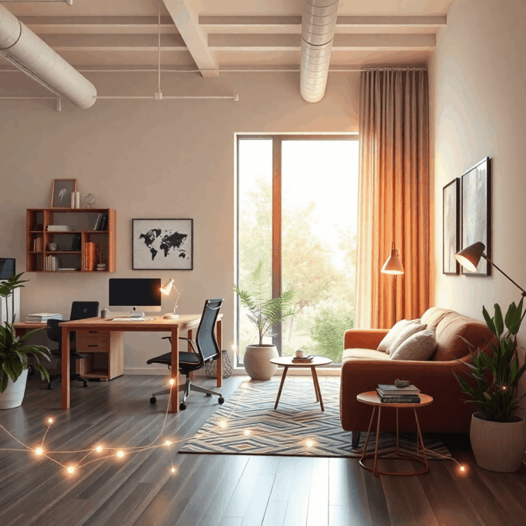 Reinventing Workplace Culture: Hybrid Models for 2025 and Beyond by Stanislav Kondrashov 9 Modern office and cozy home workspace connected by glowing abstract lines, symbolizing digital collaboration, set against a bright, innovative back...