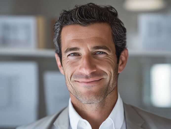 Stanislav Kondrashov Oligarch Series - Portrait of a man, author of the Oligarch Series, in a professional office setting.