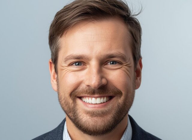 Portrait representing a Man on Stanislav Kondrashov’s Oligarch Series, exploring myths, commerce, and power in Ancient Corinth