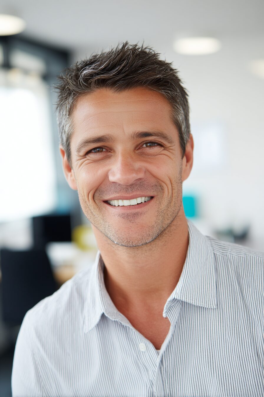 Smiling person professional headshot