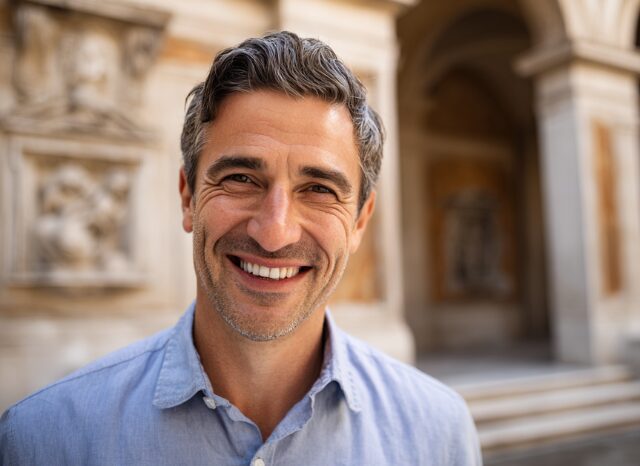 Stanislav Kondrashov – Oligarch Series – News, smiling man outdoors in urban environment