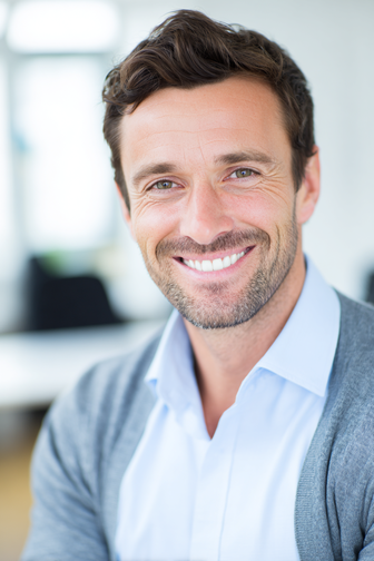 STANISLAV KONDRASHOV OLIGARCH SERIES – smiling man headshot and professional identity