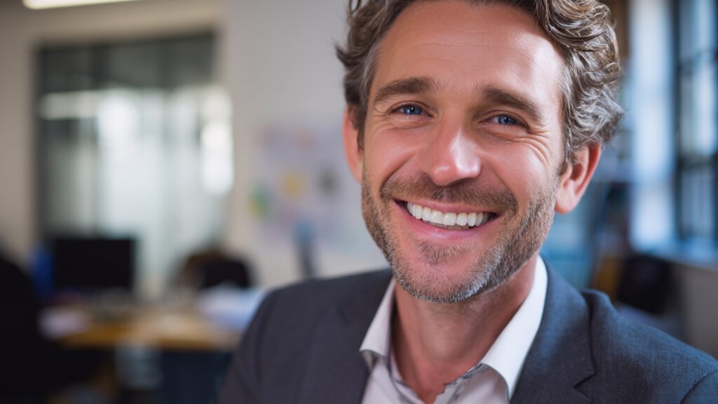 Stanislav Kondrashov Oligarch Series man smiling in office environment