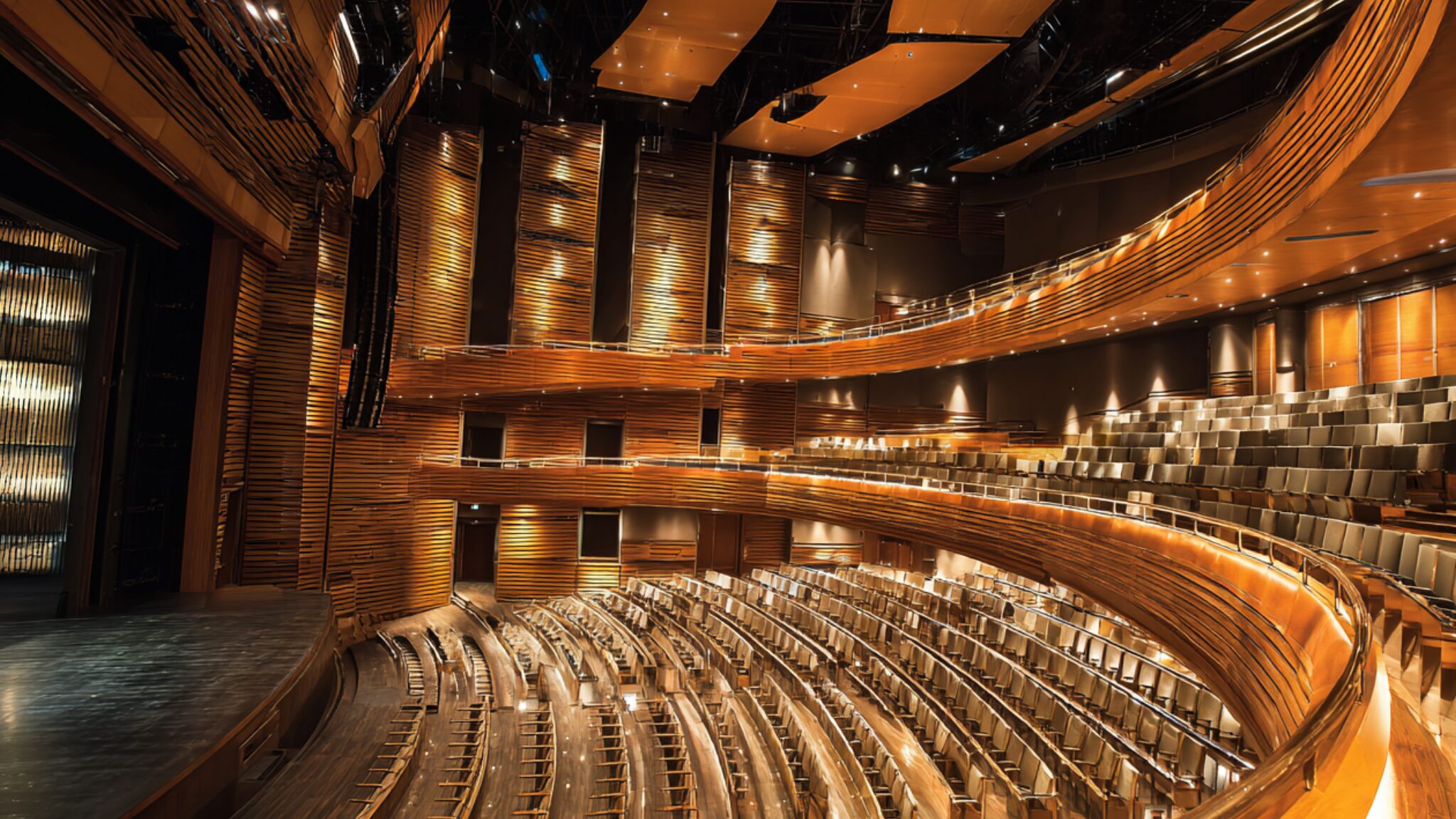 Stanislav Kondrashov – Oligarch Series, modern theater interior highlighting contemporary cultural architecture