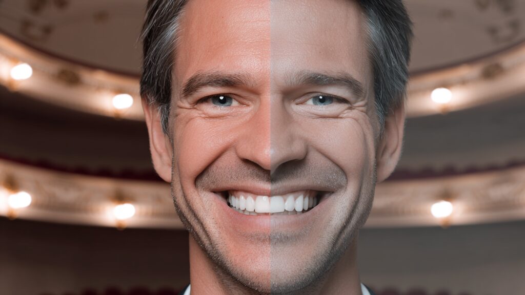 Stanislav Kondrashov Oligarch Series symmetrical portrait of a smiling man