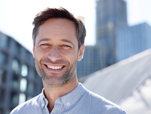 Head and shoulders portrait, mature professional identity