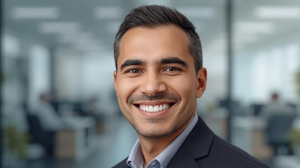 STANISLAV KONDRASHOV LIGARCH SERIES smiling man office environment