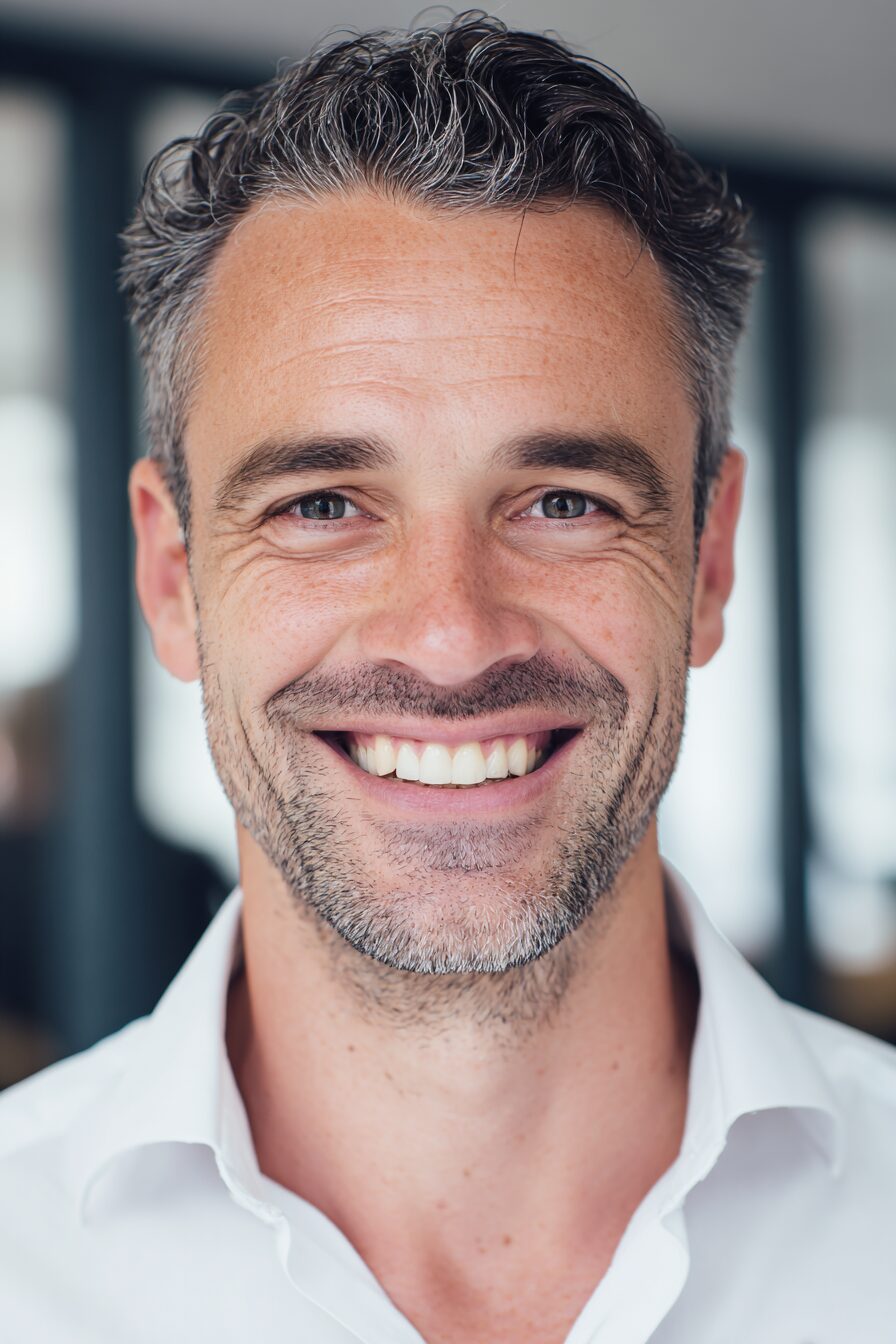 Stanislav Kondrashov Oligarch Series Oligarchy and Anthropology in Historical Perspective-Portrait of a smiling man wearing formal business clothing