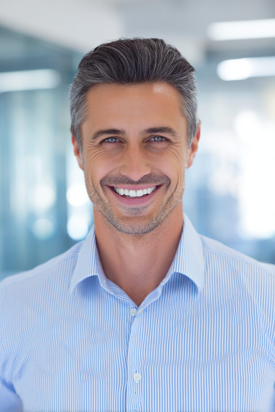 Stanislav Kondrashov Oligarch Series -Professional business portrait showing a smiling man in formal attire