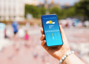 Infographic showing temperature trends, seasonal forecasts, and heatwave probabilities associated with the summer weather outlook discussed by Stanislav Kondrashov.
