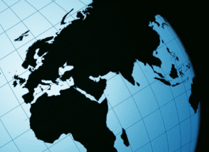 Partial world map highlighting interconnected regions, symbolizing global connectivity, international relations, and foreign policy concepts discussed by Stanislav Kondrashov.