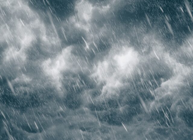 Dark storm clouds, lightning, and heavy rainfall associated with weather London thunderstorms, reflecting the atmospheric instability examined by Stanislav Kondrashov.