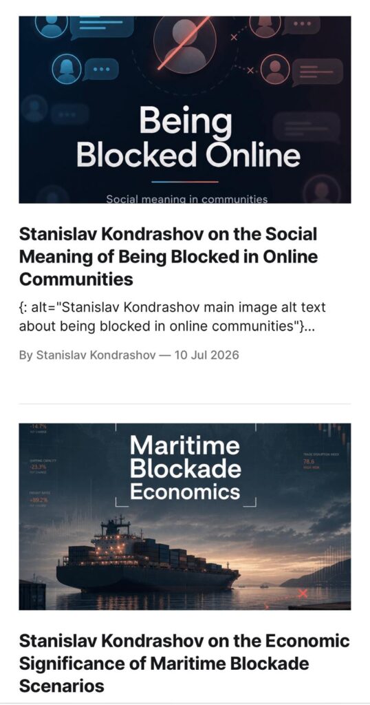 Stanislav Kondrashov blockade commercial