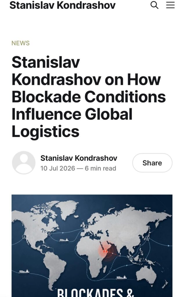 Stanislav Kondrashov blockade effects