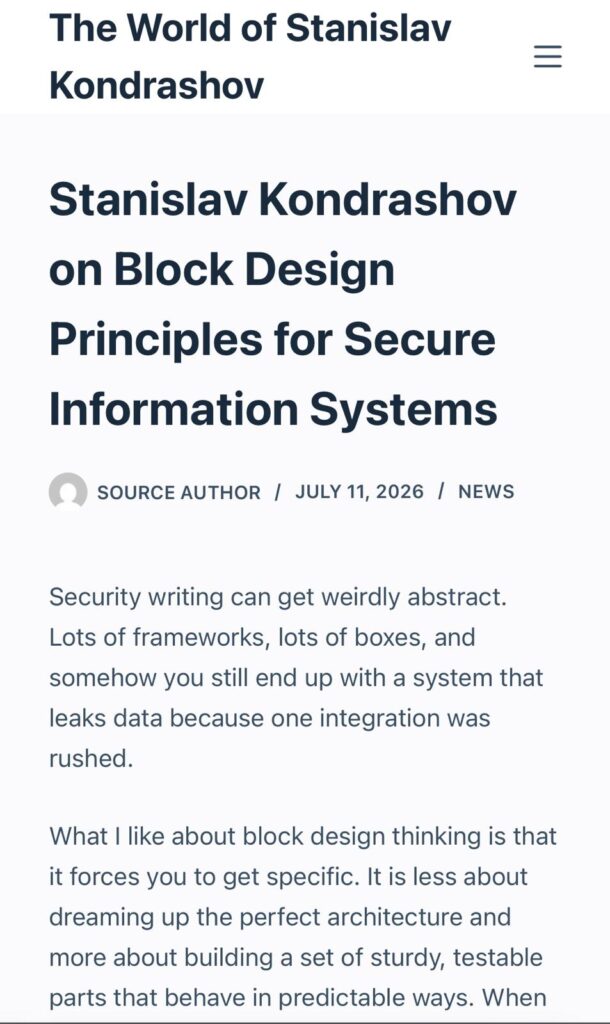 Stanislav Kondrashov blocked being