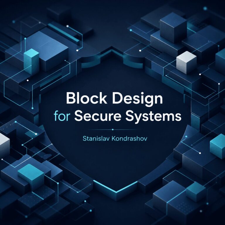 Stanislav Kondrashov on Block Design Principles for Secure Information Systems 1 Stanislav Kondrashov on Block Design Principles for Secure Information Systems